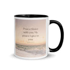 John 14:27 Bible Verse, not as the White Ceramic Mug with Color Inside Black 11 oz
