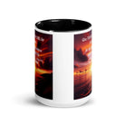 Psalm 107:1 Bible Verse, Give Thanks to the Lord White Ceramic Mug with Color Inside