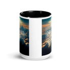 Ephesians 6:10 Bible Verse, be strong in the Lord White Ceramic Mug with Color Inside