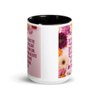 John 3:16 Bible Verse, For God So Loved White Ceramic Mug with Color Inside