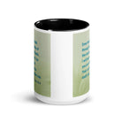 Psalm 23:4 Bible Verse, fear no evil White Ceramic Mug with Color Inside