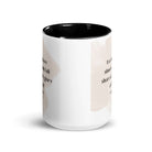 Romans 3:23 Bible Verse, fall short White Ceramic Mug with Color Inside