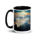 Ephesians 6:10 Bible Verse, be strong in the Lord White Ceramic Mug with Color Inside