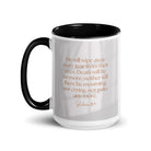 Revelation 21:4 Bible Verse, He will wipe White Ceramic Mug with Color Inside