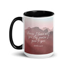 John 14:27 Bible Verse, I give you White Ceramic Mug with Color Inside