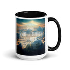 Ephesians 6:10 Bible Verse, be strong in the Lord White Ceramic Mug with Color Inside Black 15 oz