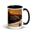 Romans 3:23 Bible Verse, of God White Ceramic Mug with Color Inside Black 15 oz