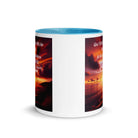 Psalm 107:1 Bible Verse, Give Thanks to the Lord White Ceramic Mug with Color Inside