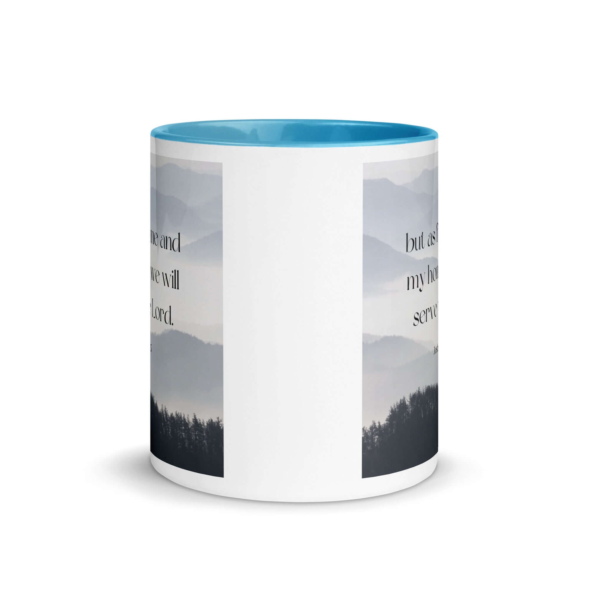 Joshua 24:15 Bible Verse, whom you White Ceramic Mug with Color Inside