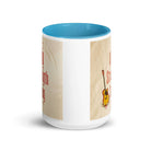 Exodus 15:2 Bible Verse, The LORD is my strength White Ceramic Mug with Color Inside