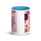 John 3:16 Bible Verse, For God So Loved White Ceramic Mug with Color Inside
