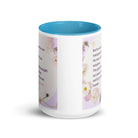 Isaiah 53:5 Bible Verse, by his wounds White Ceramic Mug with Color Inside
