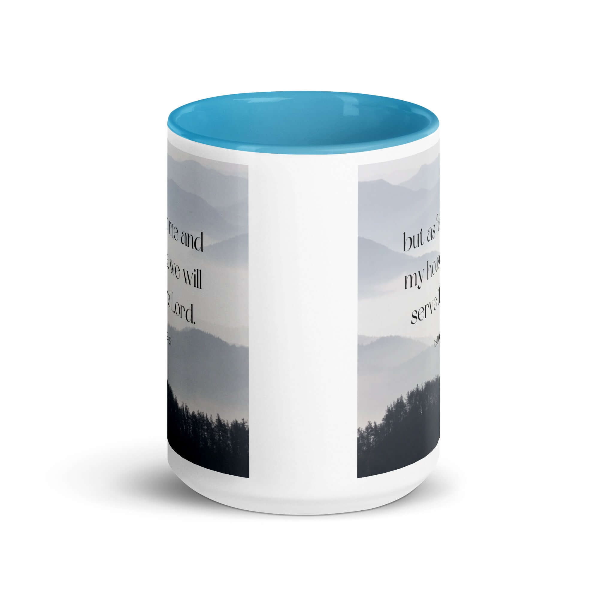 Joshua 24:15 Bible Verse, whom you White Ceramic Mug with Color Inside