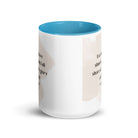 Romans 3:23 Bible Verse, fall short White Ceramic Mug with Color Inside