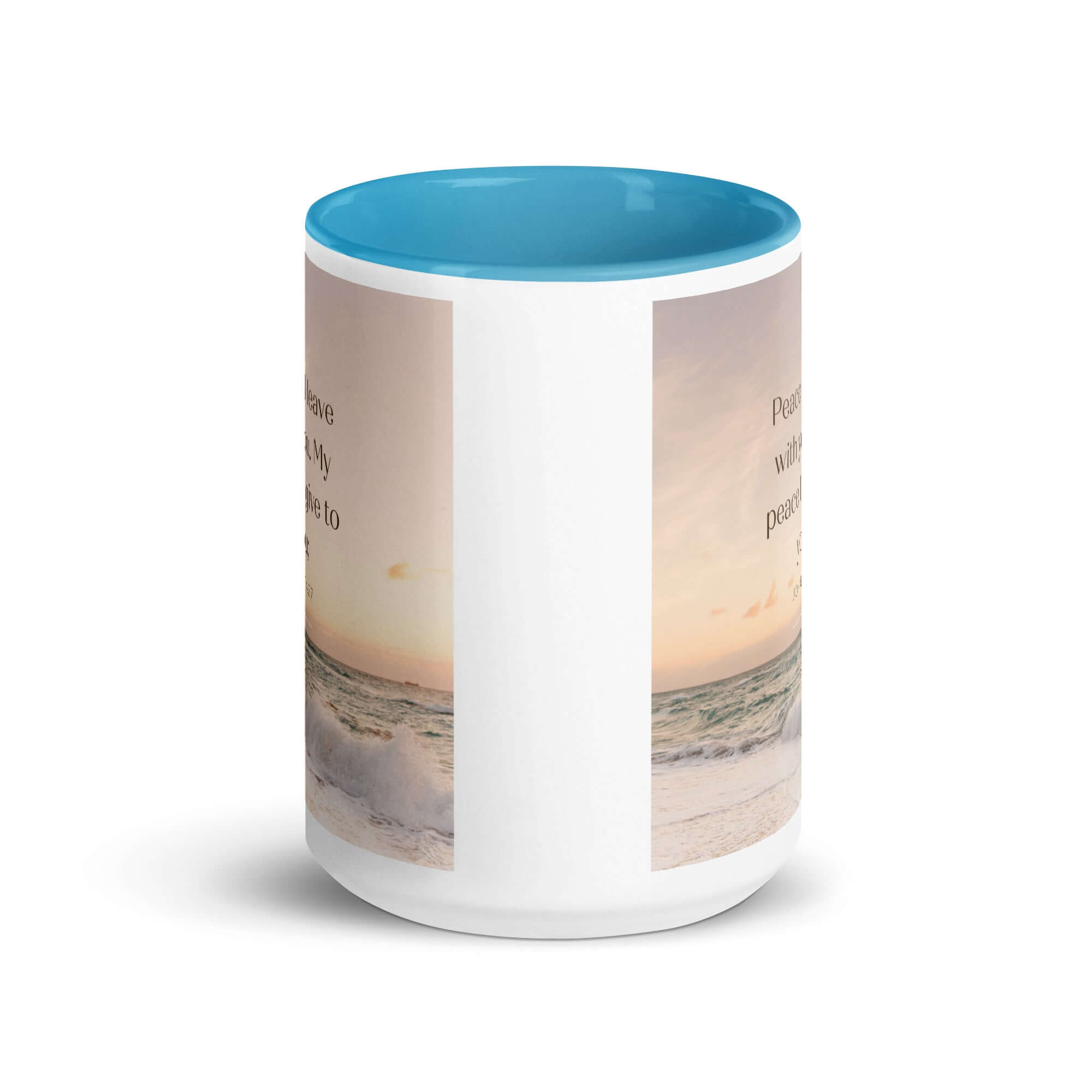 John 14:27 Bible Verse, not as the White Ceramic Mug with Color Inside