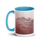 John 14:27 Bible Verse, I give you White Ceramic Mug with Color Inside