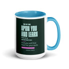 Matthew 11:29-30 Bible Verse, I am gentle White Ceramic Mug with Color Inside Blue 15 oz