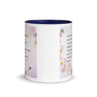 Isaiah 53:5 Bible Verse, by his wounds White Ceramic Mug with Color Inside