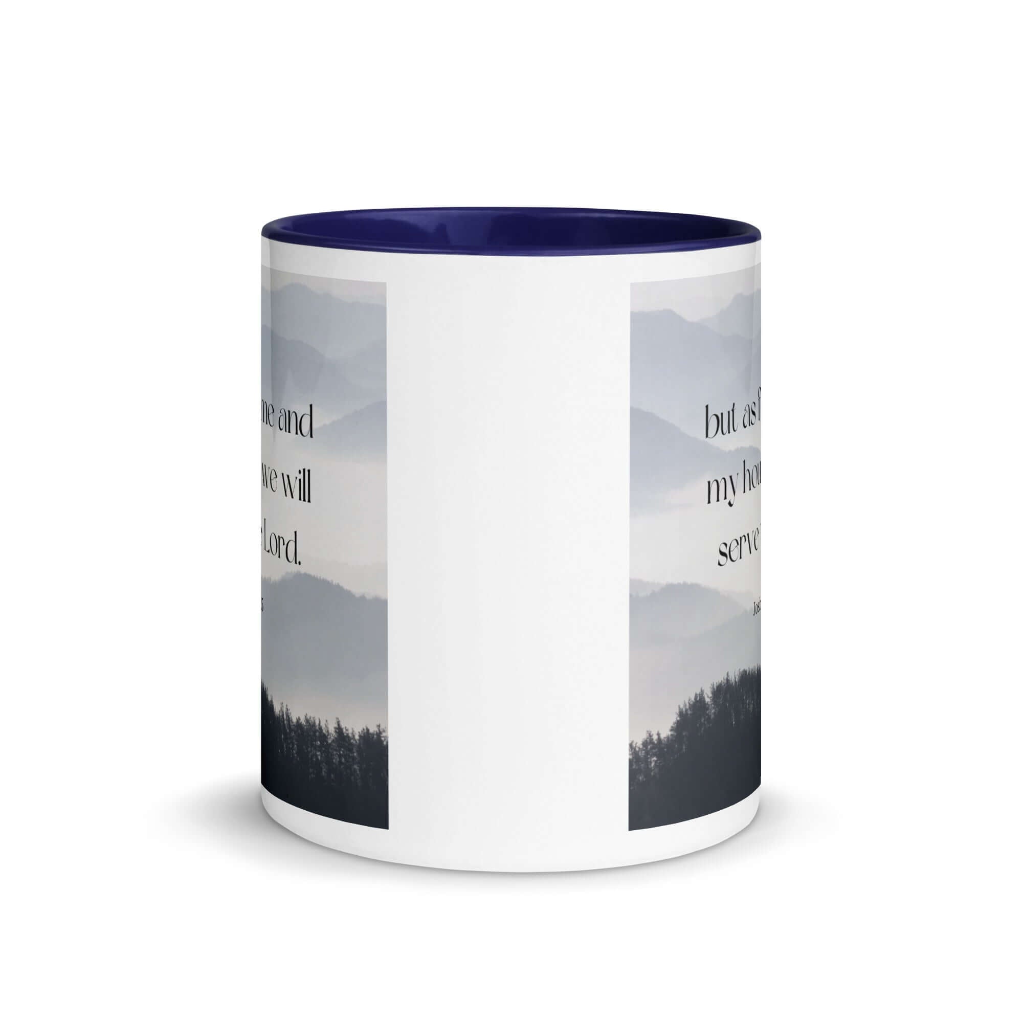 Joshua 24:15 Bible Verse, whom you White Ceramic Mug with Color Inside