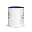 Romans 3:23 Bible Verse, fall short White Ceramic Mug with Color Inside
