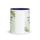 John 14:27 Bible Verse, My peace White Ceramic Mug with Color Inside