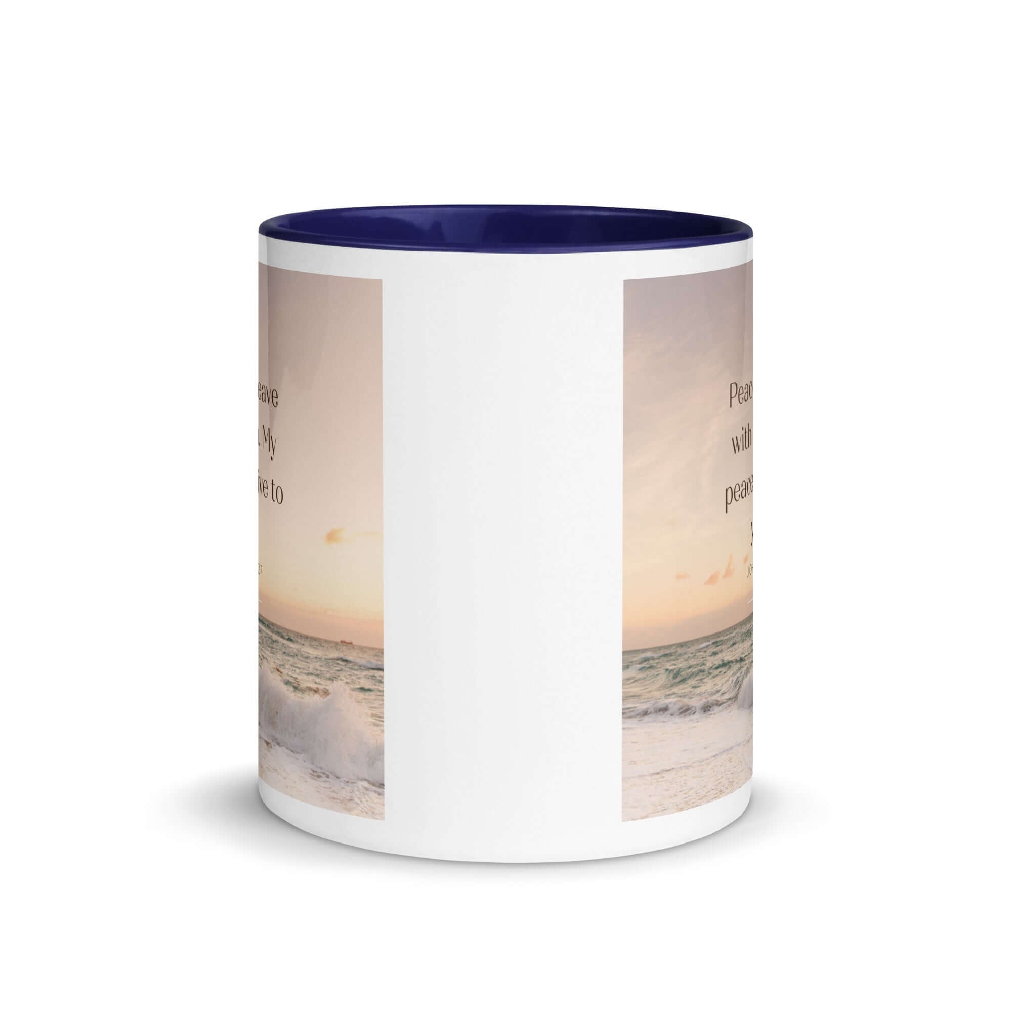 John 14:27 Bible Verse, not as the White Ceramic Mug with Color Inside