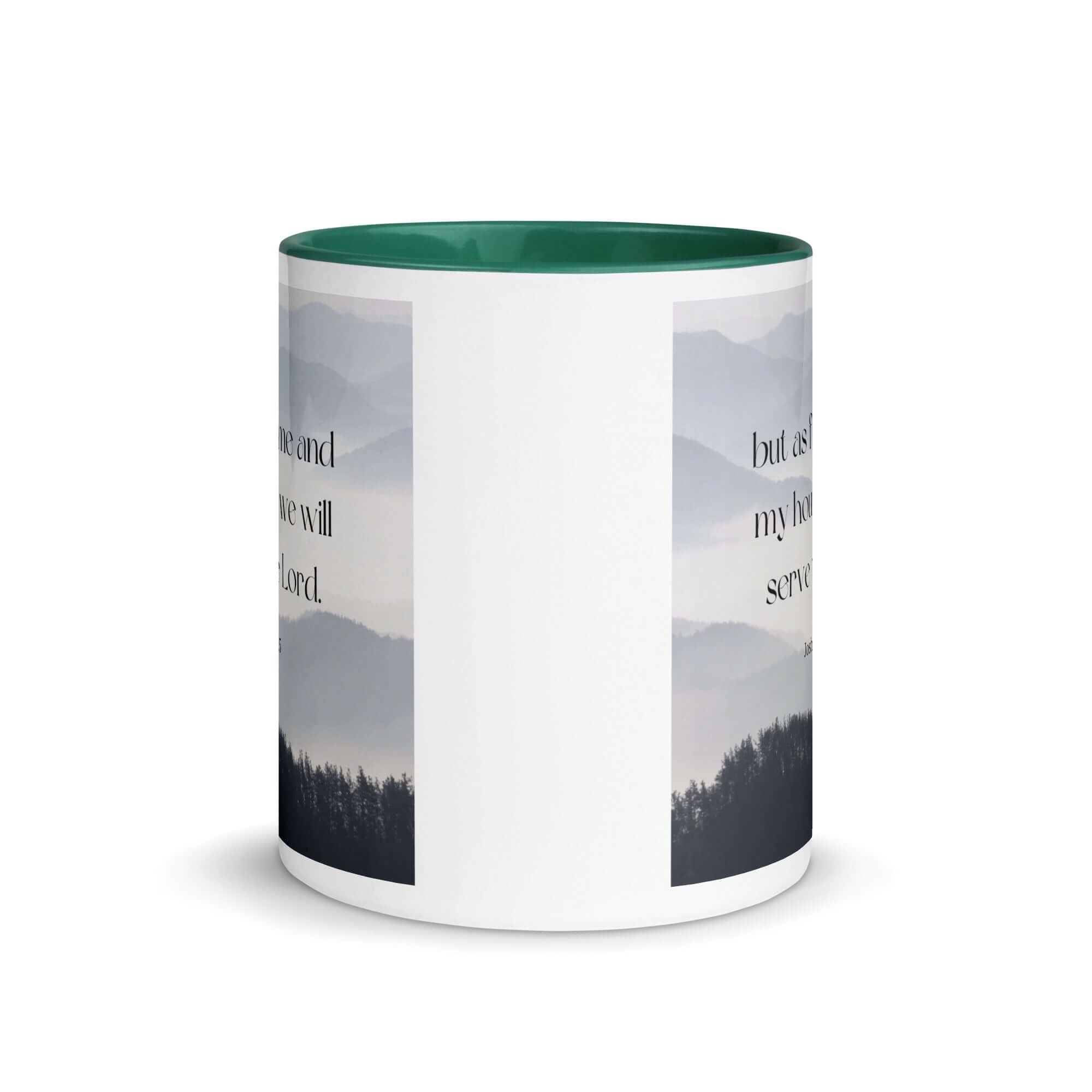 Joshua 24:15 Bible Verse, whom you White Ceramic Mug with Color Inside