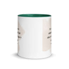 Romans 3:23 Bible Verse, fall short White Ceramic Mug with Color Inside