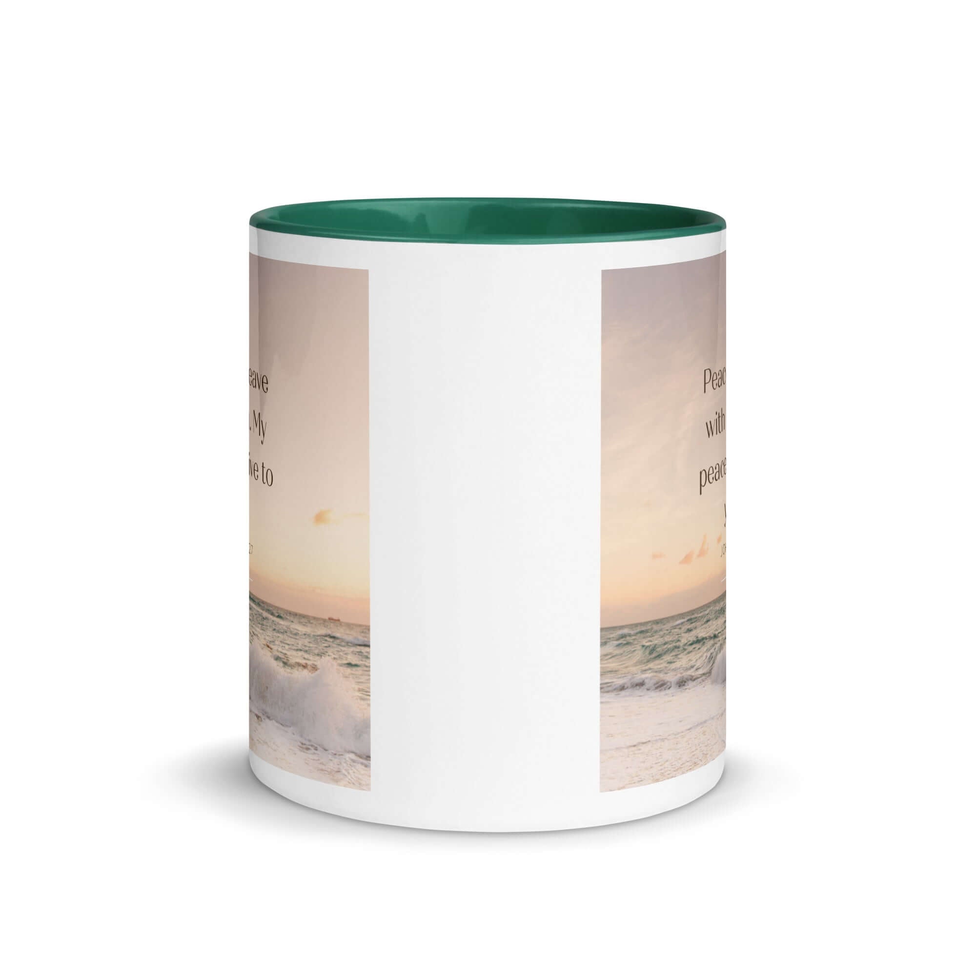 John 14:27 Bible Verse, not as the White Ceramic Mug with Color Inside