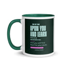 Matthew 11:29-30 Bible Verse, I am gentle White Ceramic Mug with Color Inside