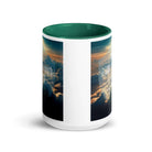 Ephesians 6:10 Bible Verse, be strong in the Lord White Ceramic Mug with Color Inside