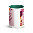 John 3:16 Bible Verse, For God So Loved White Ceramic Mug with Color Inside