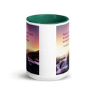 1 Corinthians 2:5 Bible Verse, power of God White Ceramic Mug with Color Inside