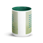 Psalm 23:4 Bible Verse, fear no evil White Ceramic Mug with Color Inside