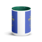 Matthew 11:29-30 Bible Verse, Take my yoke White Ceramic Mug with Color Inside