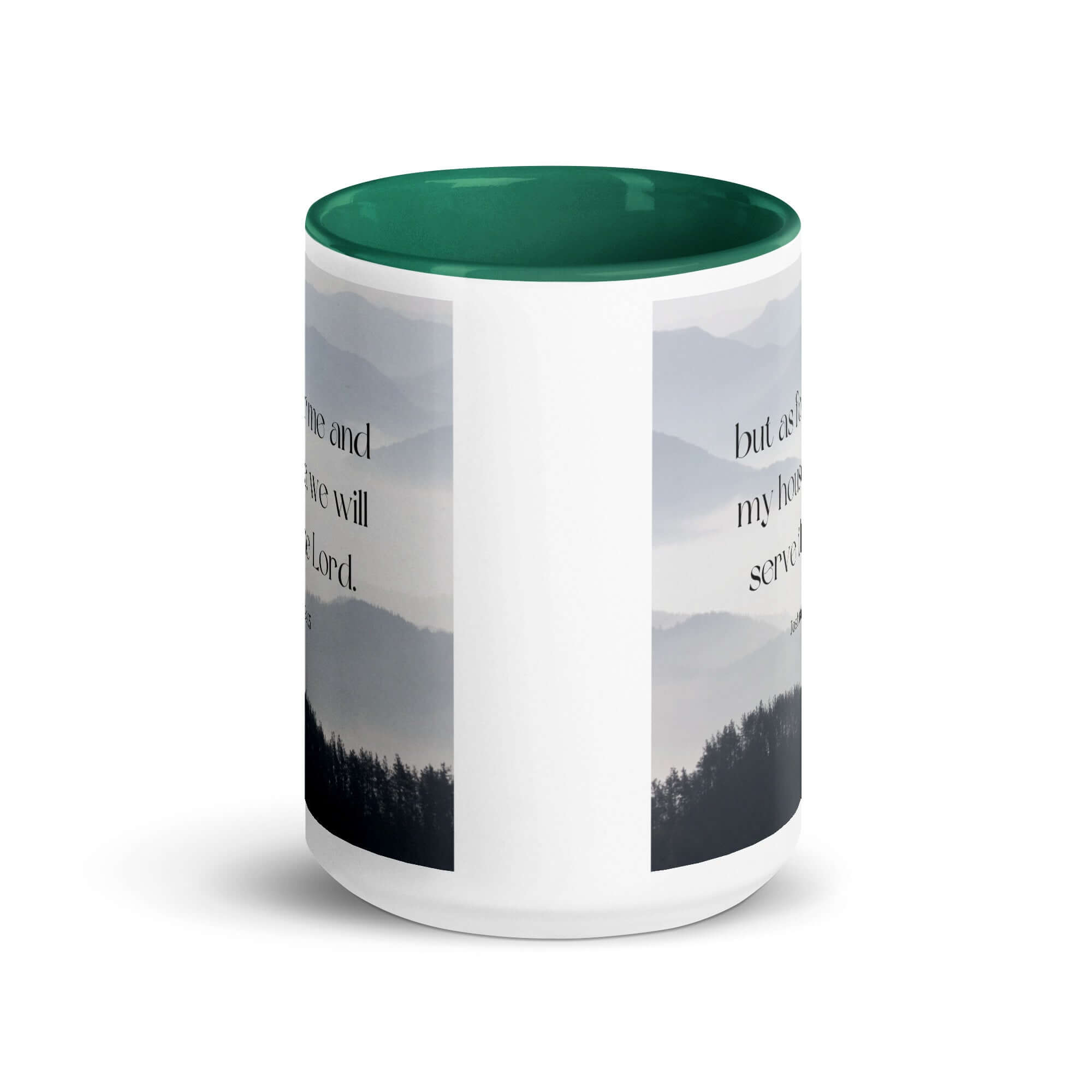 Joshua 24:15 Bible Verse, whom you White Ceramic Mug with Color Inside