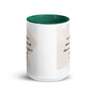 Romans 3:23 Bible Verse, fall short White Ceramic Mug with Color Inside