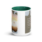 Romans 3:23 Bible Verse, the glory White Ceramic Mug with Color Inside