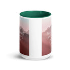 John 14:27 Bible Verse, I give you White Ceramic Mug with Color Inside