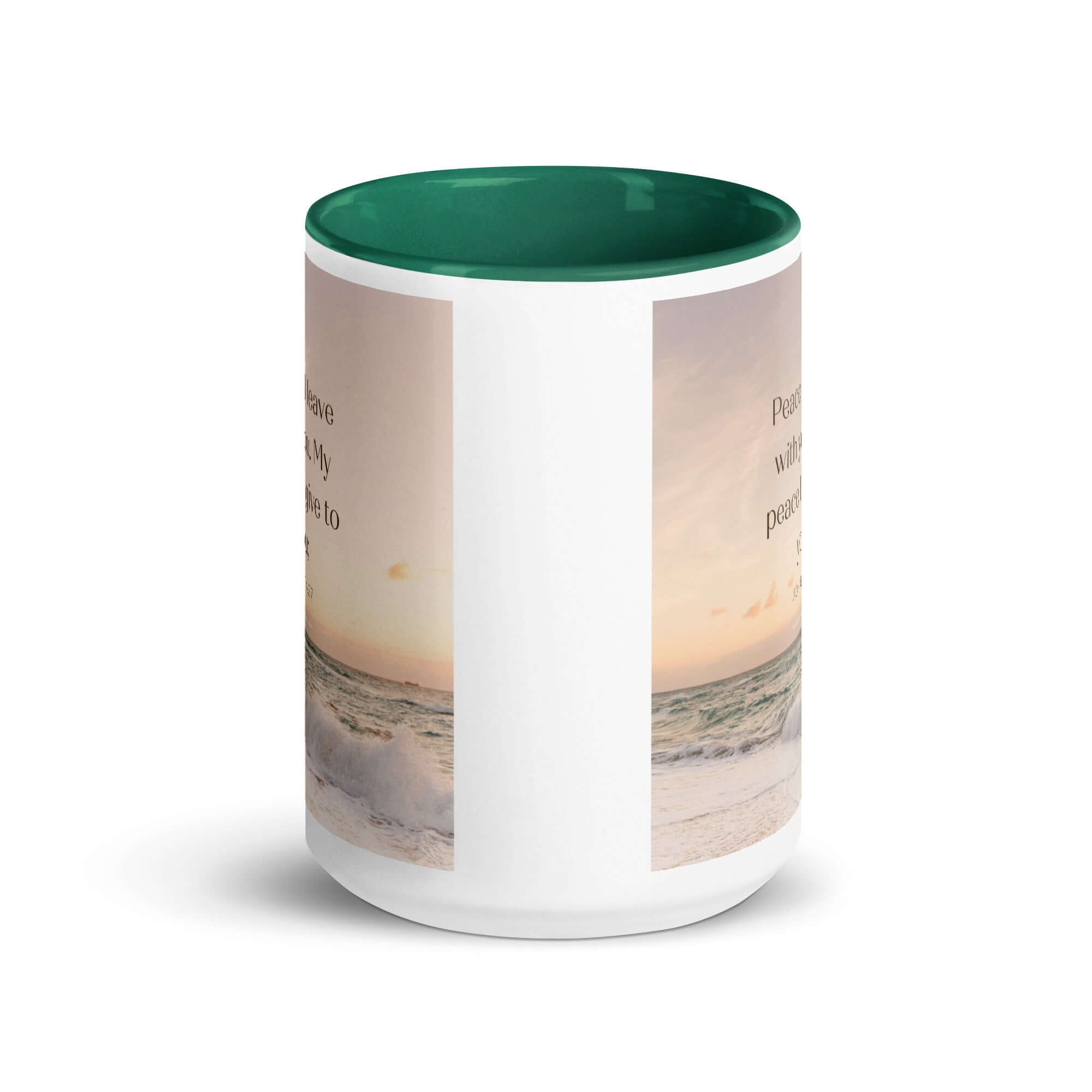 John 14:27 Bible Verse, not as the White Ceramic Mug with Color Inside
