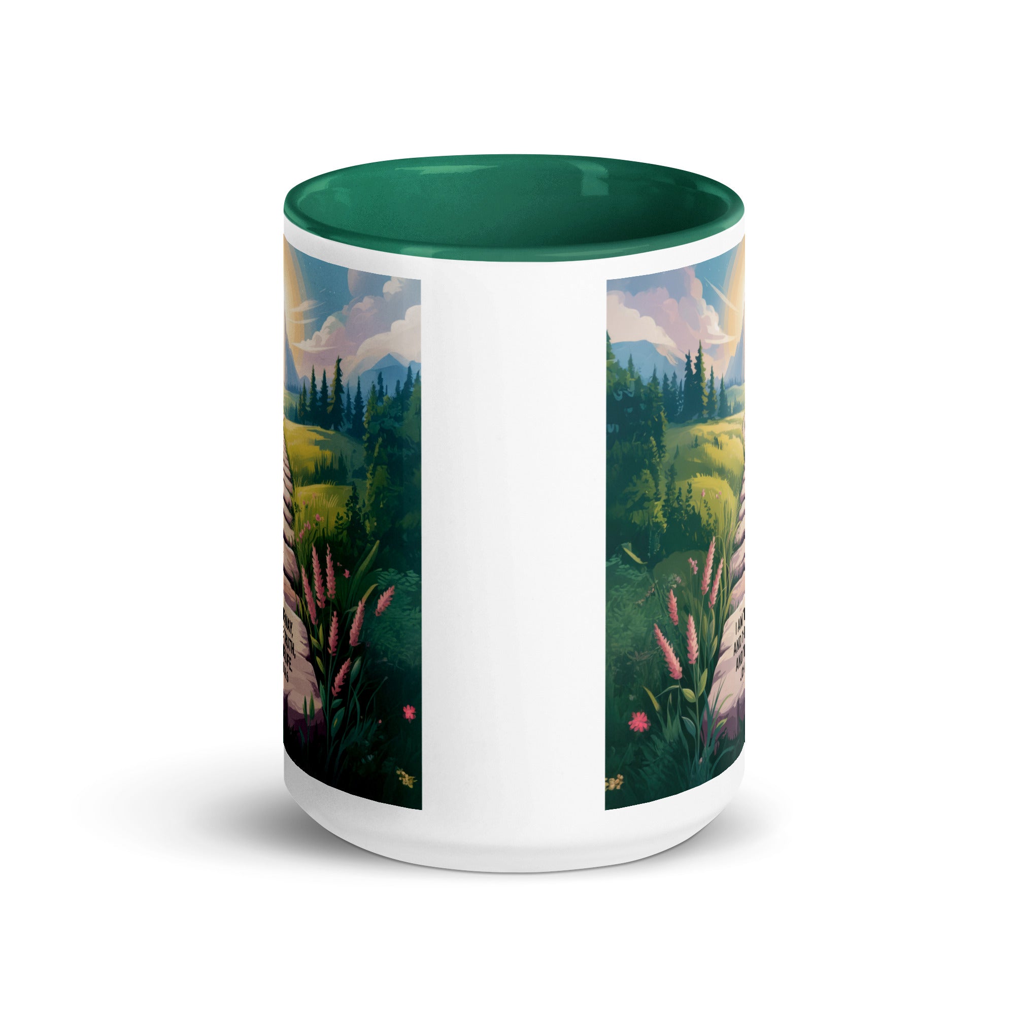 John 14:6 Bible Verse The Truth White Ceramic Mug with Color Inside