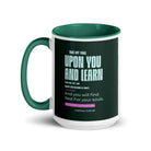 Matthew 11:29-30 Bible Verse, I am gentle White Ceramic Mug with Color Inside