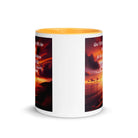 Psalm 107:1 Bible Verse, Give Thanks to the Lord White Ceramic Mug with Color Inside