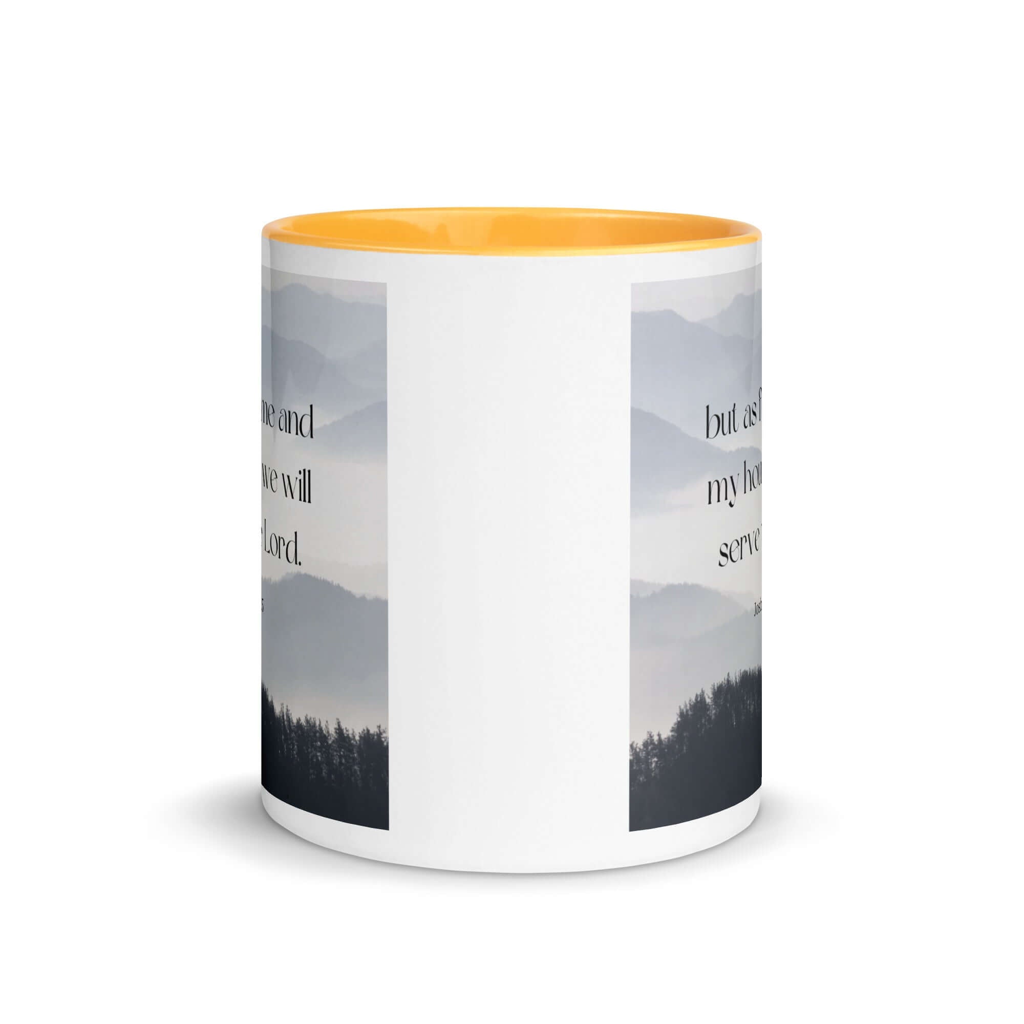 Joshua 24:15 Bible Verse, whom you White Ceramic Mug with Color Inside