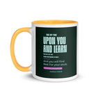 Matthew 11:29-30 Bible Verse, I am gentle White Ceramic Mug with Color Inside