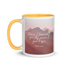 John 14:27 Bible Verse, I give you White Ceramic Mug with Color Inside