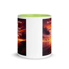 Psalm 107:1 Bible Verse, Give Thanks to the Lord White Ceramic Mug with Color Inside