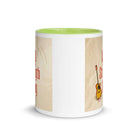 Exodus 15:2 Bible Verse, The LORD is my strength White Ceramic Mug with Color Inside