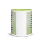 Psalm 23:4 Bible Verse, fear no evil White Ceramic Mug with Color Inside