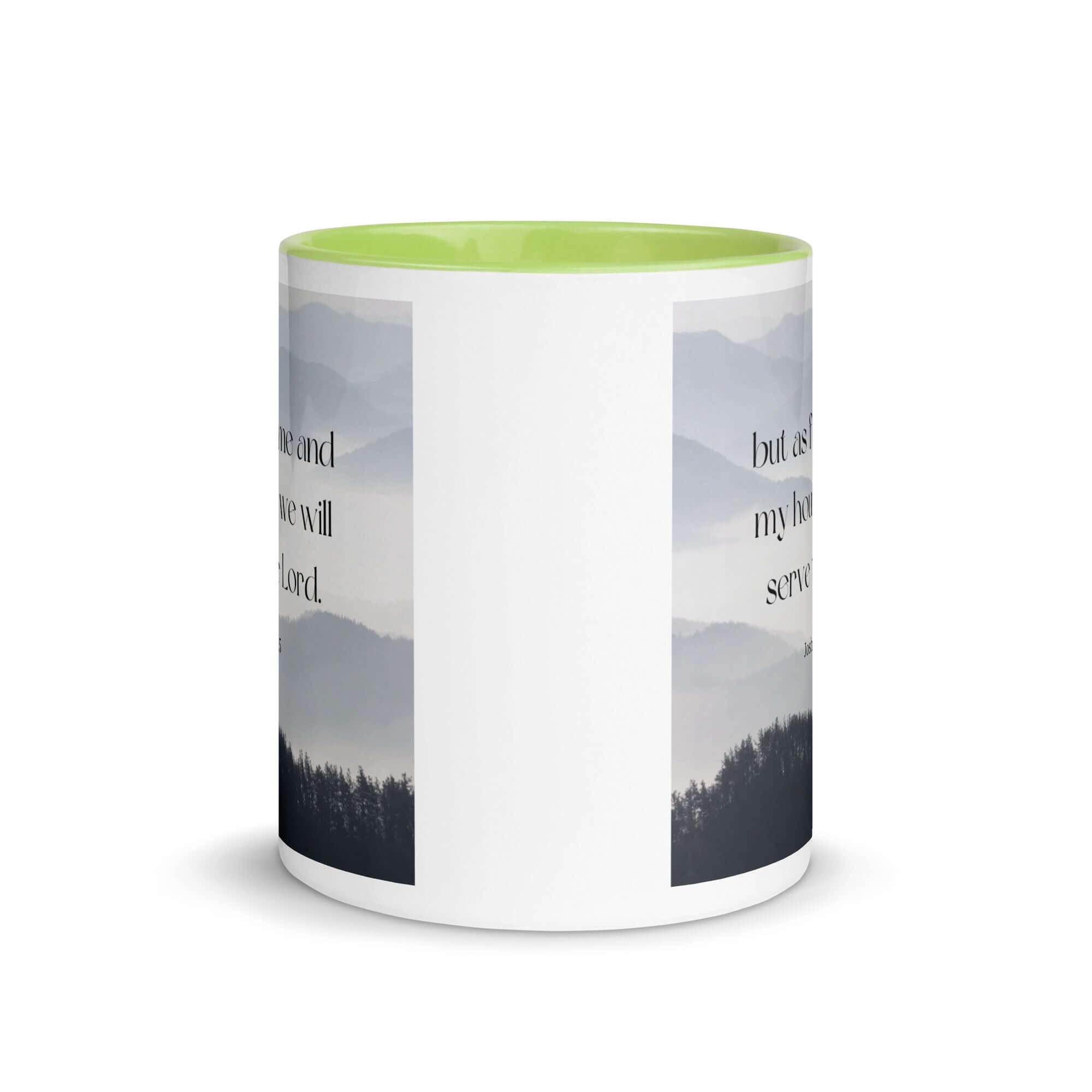 Joshua 24:15 Bible Verse, whom you White Ceramic Mug with Color Inside